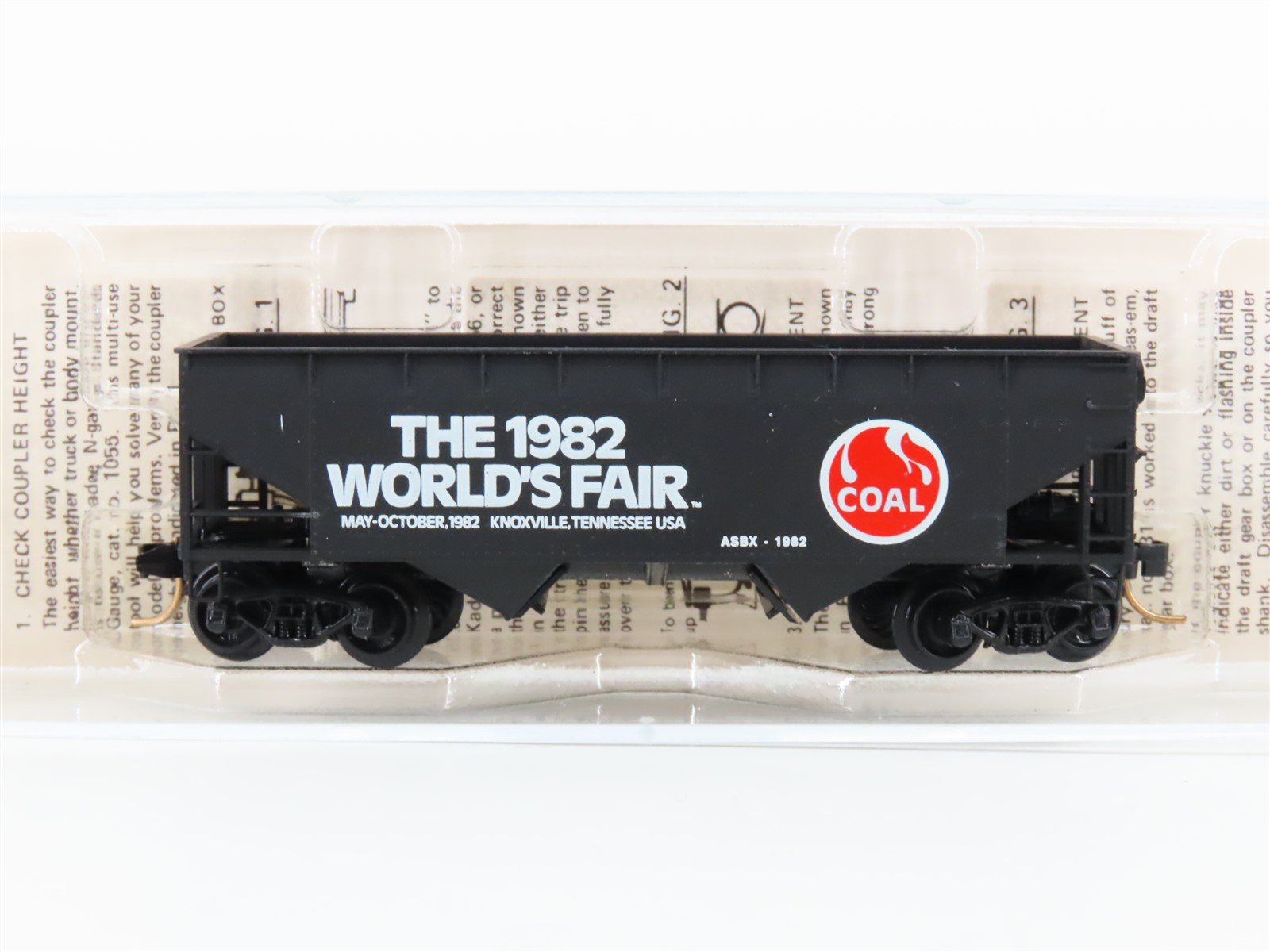 N Kadee Micro Trains MTL Special Run AkSarBen 1982 World's Fair 2 Bay Hopper