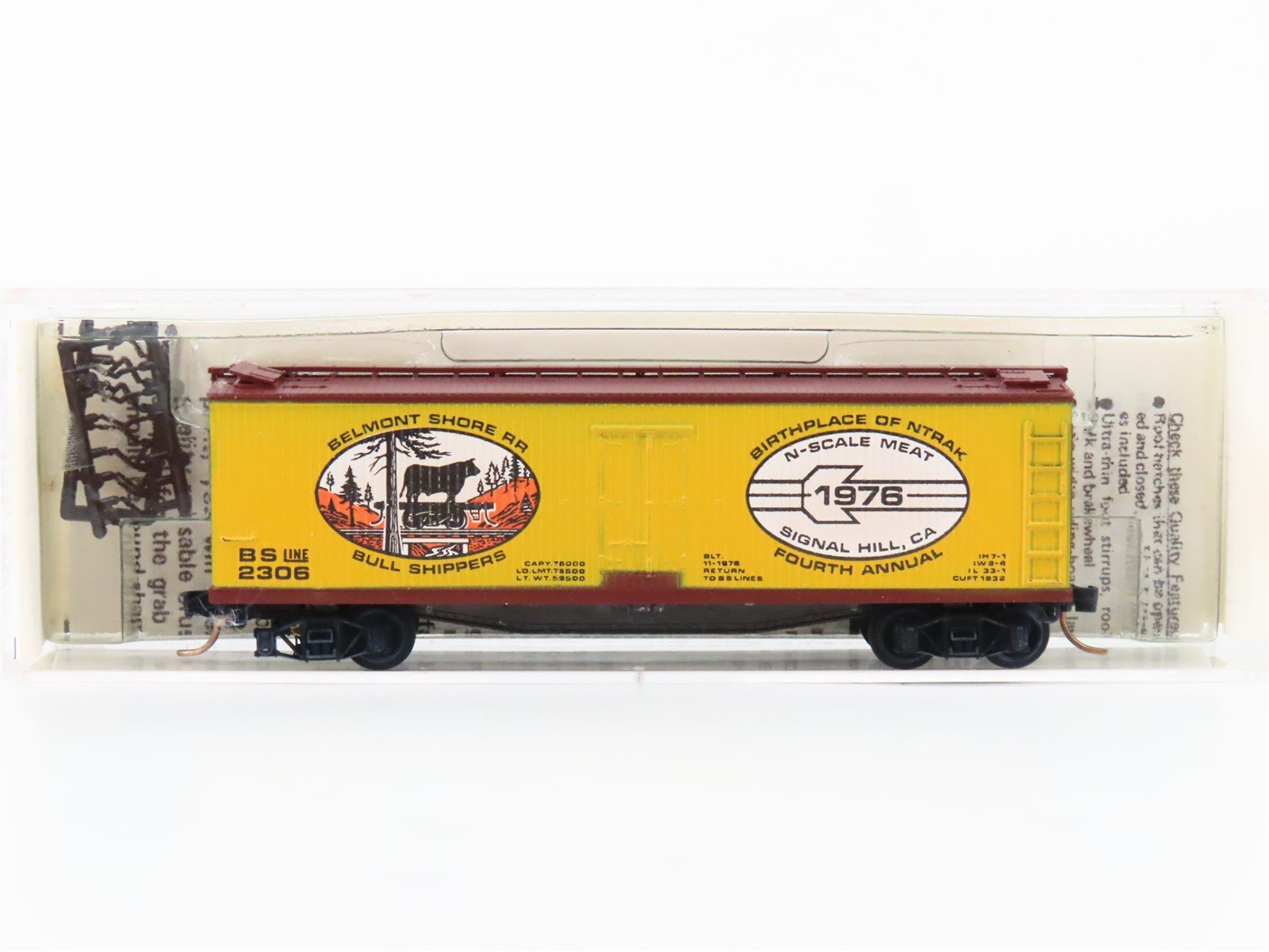 N Kadee Micro-Trains MTL Special Run NTRAK BS Line 1976 N Scale Meat Reefer 2306
