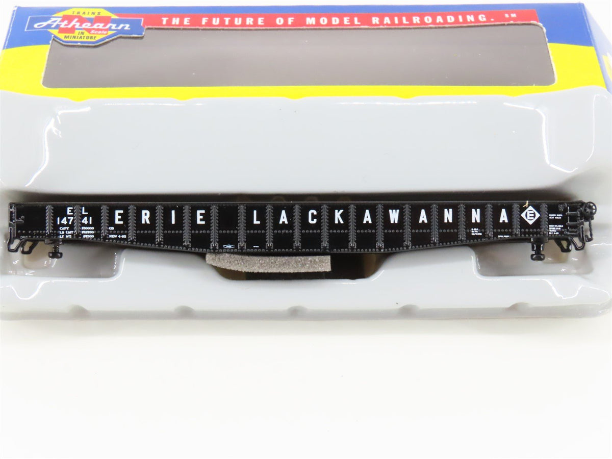 N Scale Athearn 11305 Die-Cast EL Erie Lackawanna 65&#39; Mill Gondola #14741