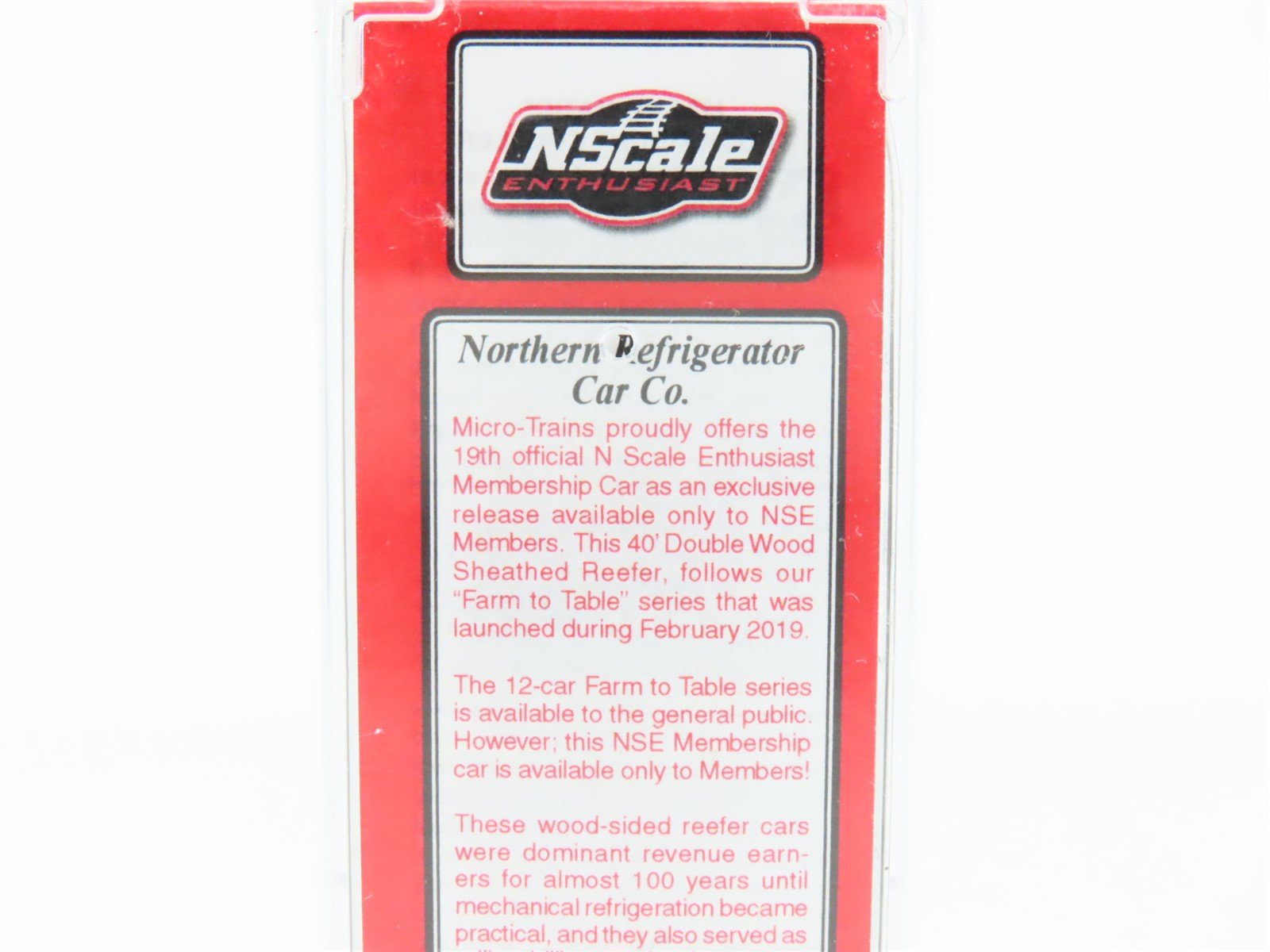 N Micro-Trains MTL NSE 19-01 NRCC Northern Refrigerator Car Co 40' Reefer #7100