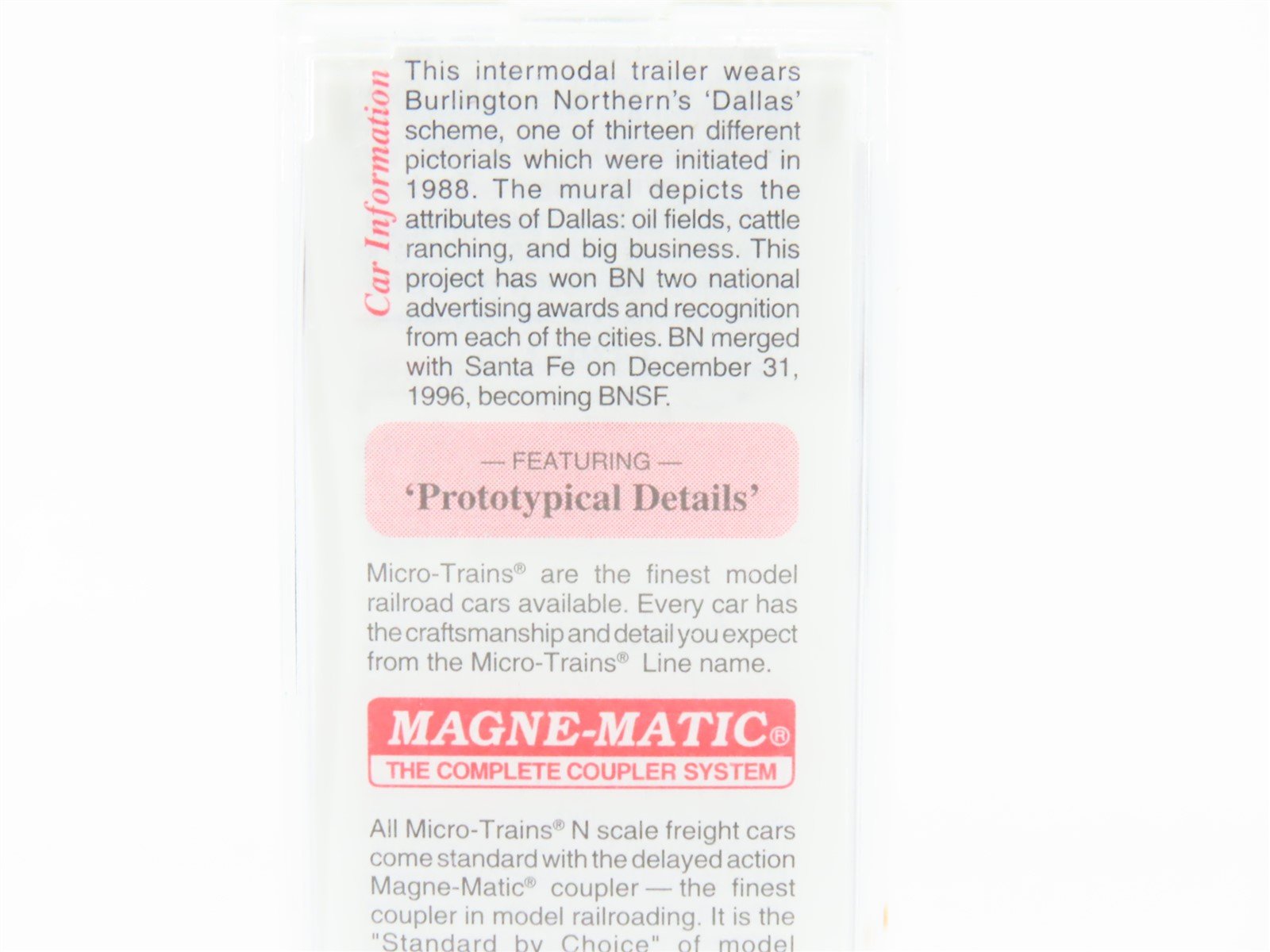 N Scale Micro-Trains MTL 67180 BN Intermodal 