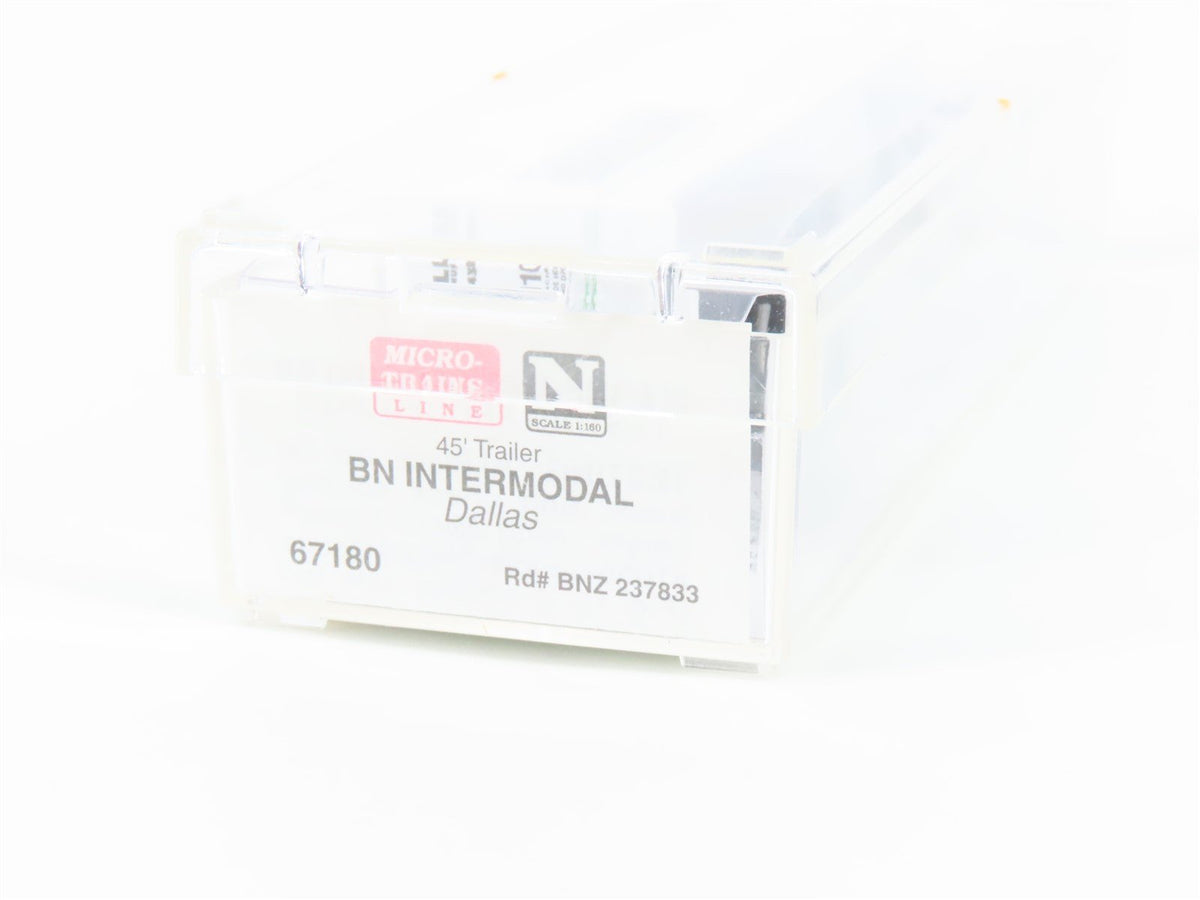 N Scale Micro-Trains MTL 67180 BN Intermodal &quot;Dallas&quot; Semi Trailer BNZ 237833
