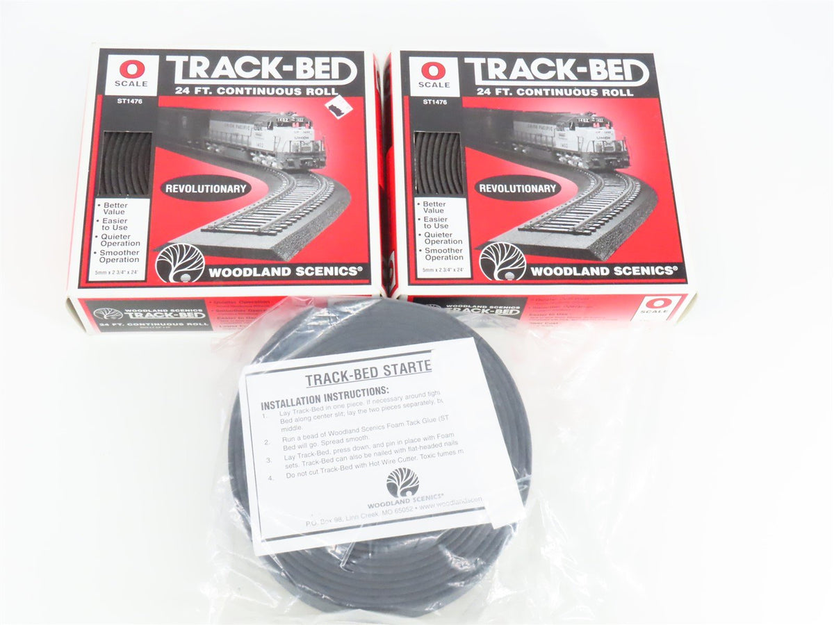 LOT of 3 O 1/48 Scale Woodland Scenics ST1476 Track Bed Starter Packs