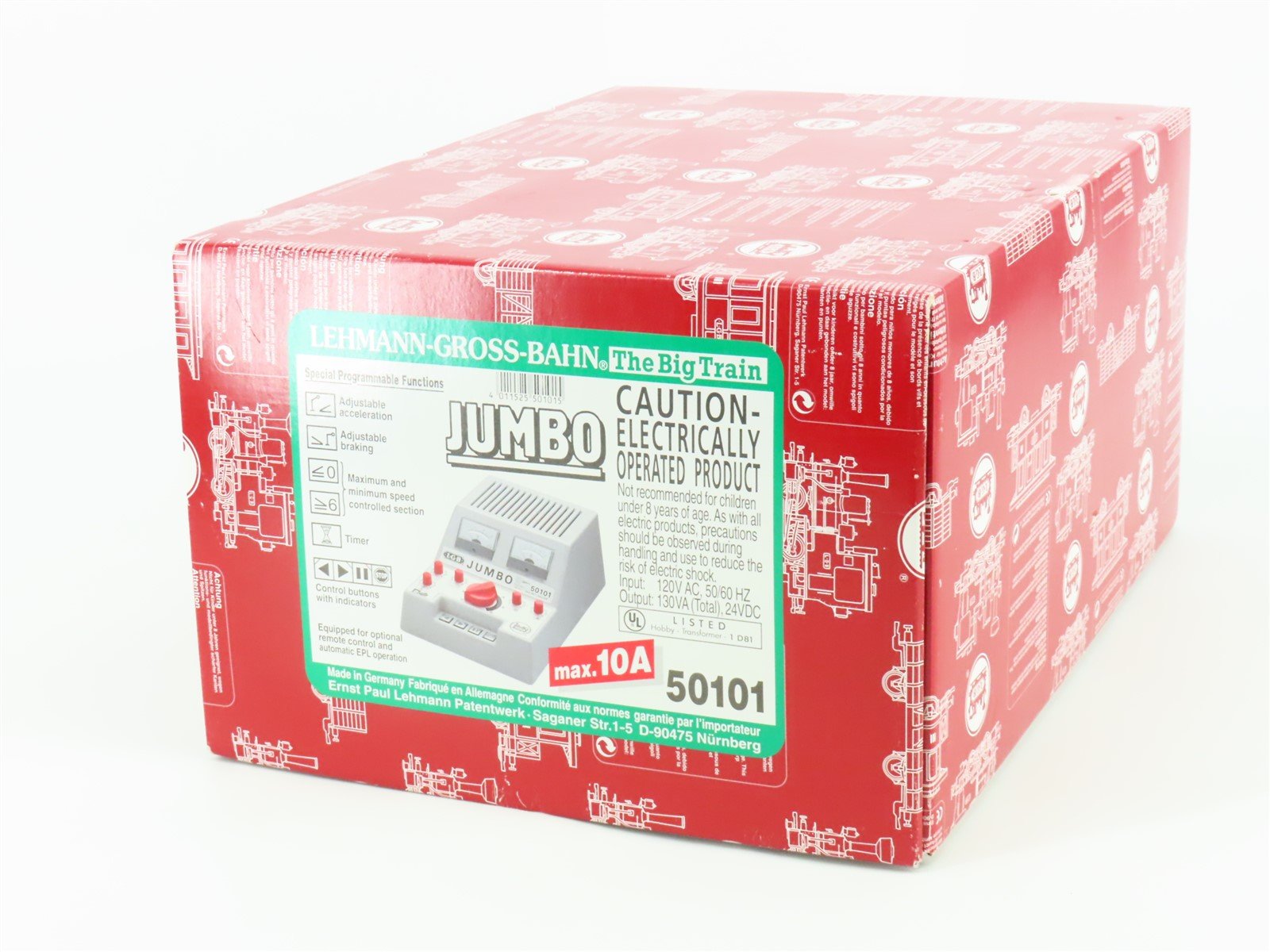 LGB 50101 JUMBO 24V 10A DC Transformer/Controller for G Scale Model Trains