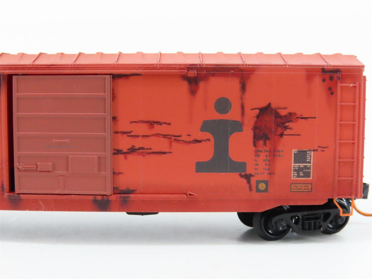 N Scale Micro-Trains MTL 07744120 ICG 50&#39; Boxcar #51136 Weathered &amp; Graffiti