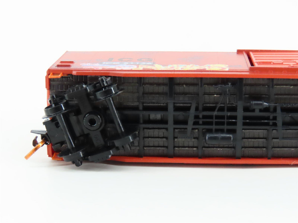 N Scale Micro-Trains MTL 07744120 ICG 50&#39; Boxcar #51136 Weathered &amp; Graffiti