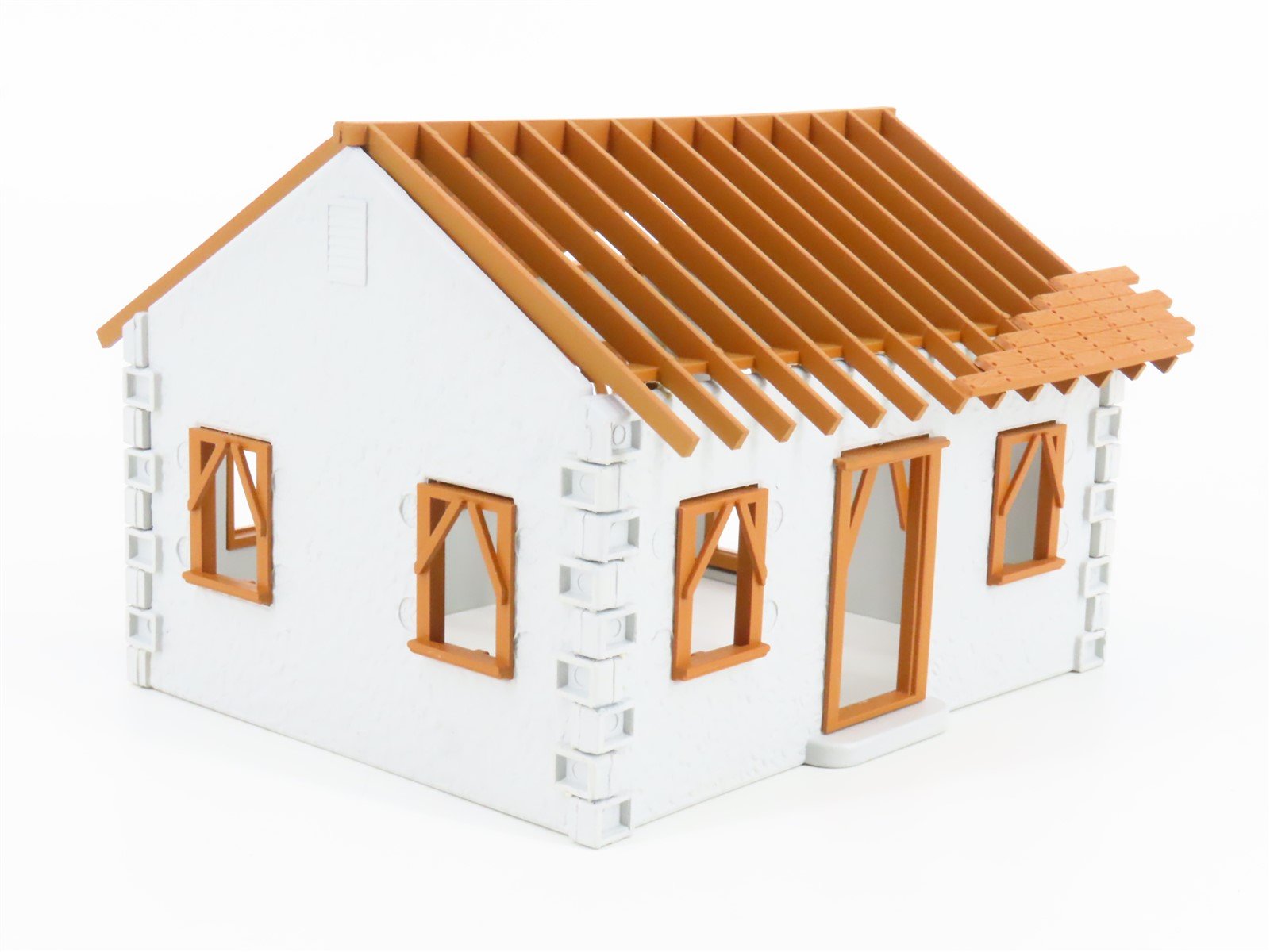 O 1/48 Scale Bachmann Plasticville 45316 House Under Construction