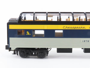 O Gauge 3-Rail MTH C&O Chesapeake & Ohio Railroad Dome Passenger #1876