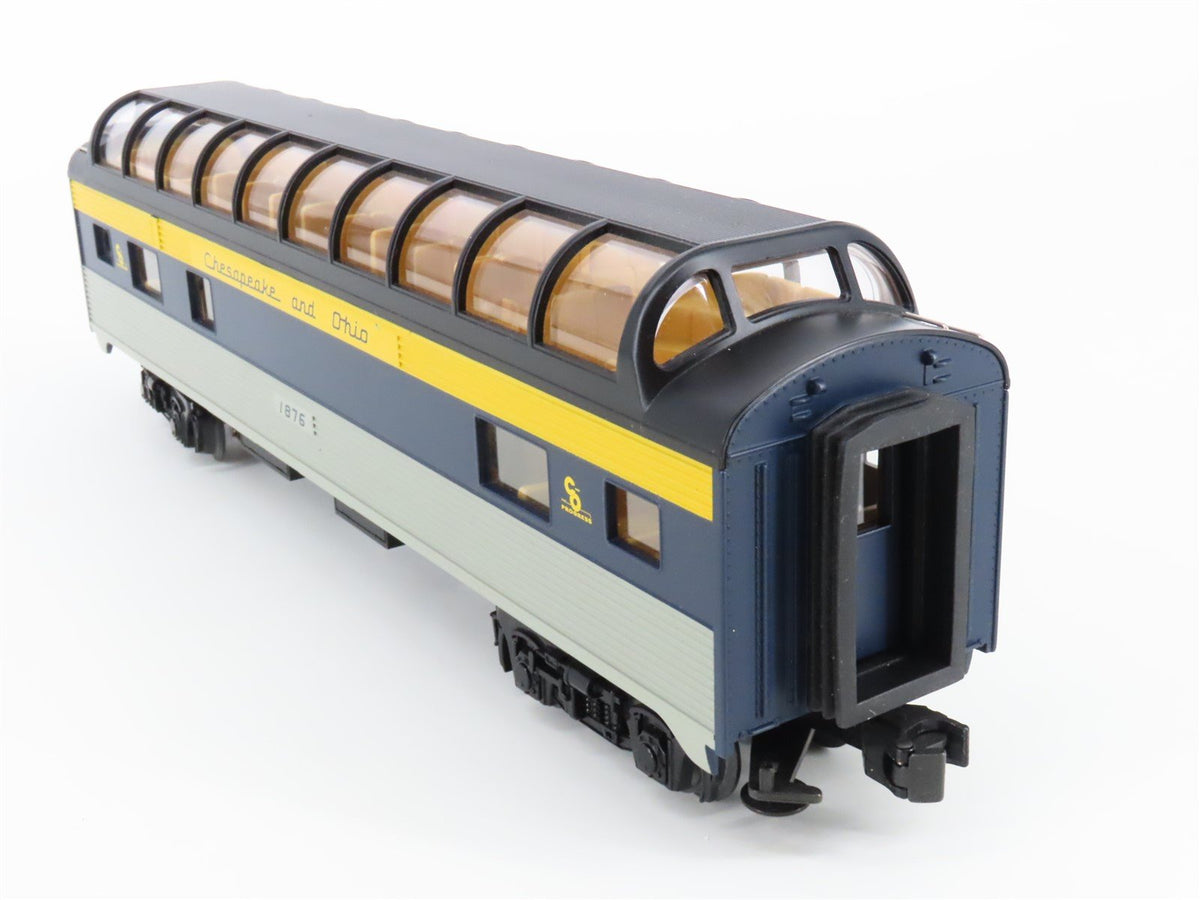 O Gauge 3-Rail MTH C&amp;O Chesapeake &amp; Ohio Railroad Dome Passenger #1876
