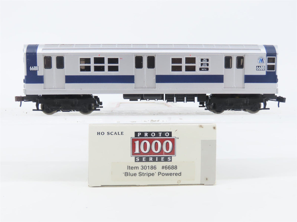 HO Scale Proto 1000 30186 NYCT New York City Blue Stripe R17 Subway Car #6688