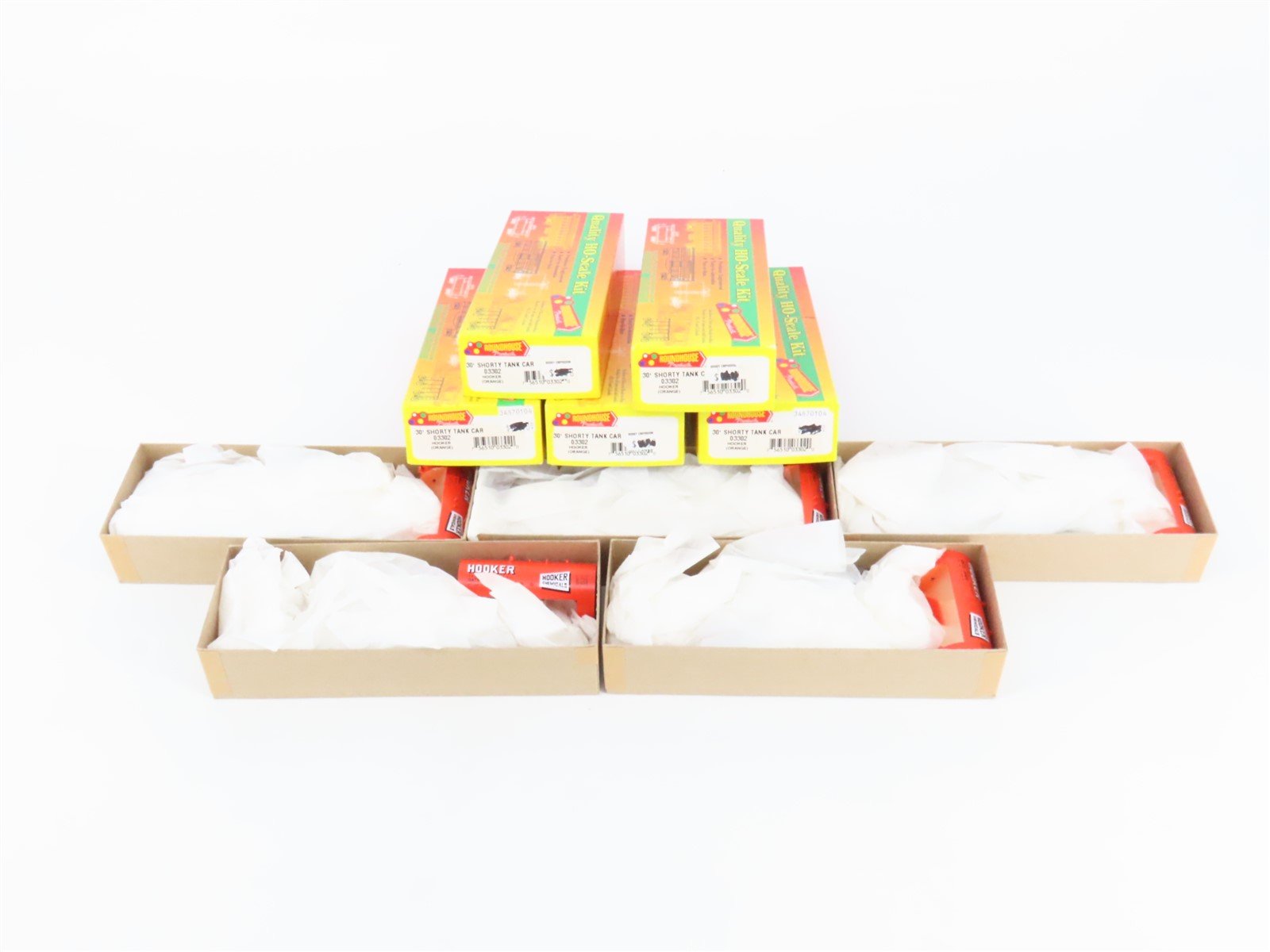 LOT of 5 HO Roundhouse MDC Kits 03302 GATX Hooker Chemicals Shorty Tank Cars