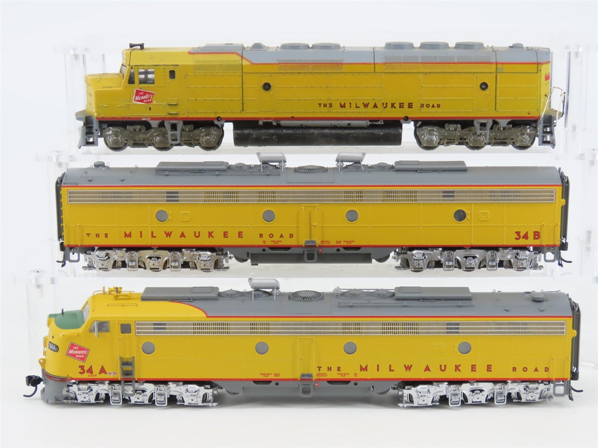 LOT of 3 HO Athearn/Proto 2000 MILW Milwaukee Road E8 A/B, F45 Diesel Locos