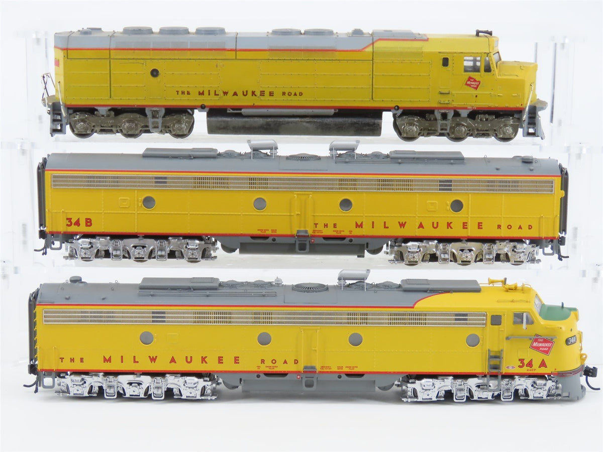 LOT of 3 HO Athearn/Proto 2000 MILW Milwaukee Road E8 A/B, F45 Diesel Locos