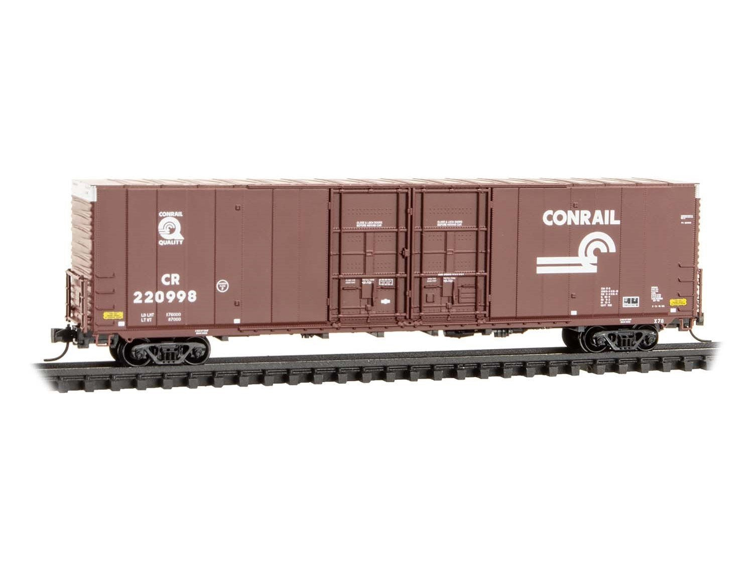 N Micro-Trains MTL 10200320 CR Conrail Quality 60' Excess Height Box Car #220998