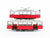 HO Scale Liliput 19000 Unlettered Red European Electric Trolley & Trailer Set