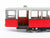 HO Scale Liliput 19000 Unlettered Red European Electric Trolley & Trailer Set