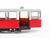 HO Scale Liliput 19000 Unlettered Red European Electric Trolley & Trailer Set