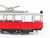 HO Scale Liliput 19000 Unlettered Red European Electric Trolley & Trailer Set