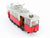 HO Scale Liliput 19000 Unlettered Red European Electric Trolley & Trailer Set