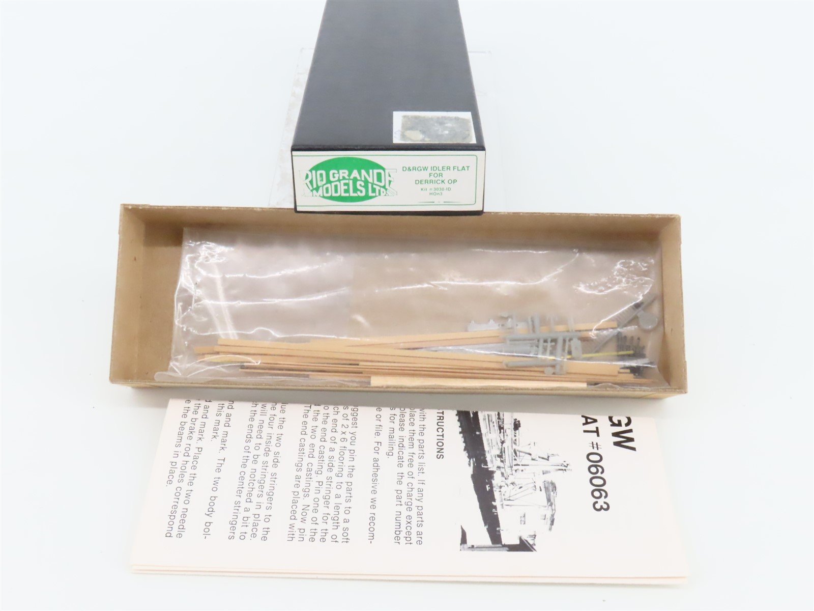 HOn3 Scale Rio Grande Models Kit #3030-ID D&RGW Idler Flat For Derrick OP