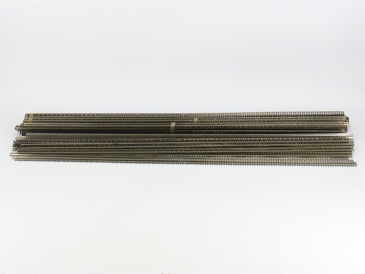 LOT of 50 HO Scale Shinohara Flex Track Code 100 Straight 39-1/2&quot; Track Pieces