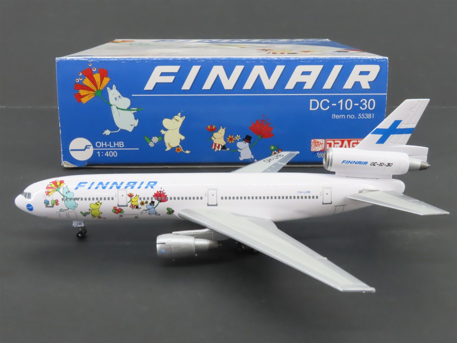 1:400 Dragon Wings 55381 Die-Cast Finnair Douglas DC-10-30 Airliner OH-LHB
