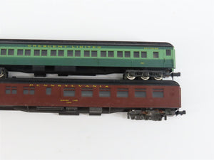 LOT of 9 N Scale CNW/ATSF/PRR/UP/B&O Coach, Baggage, Obs Passenger Cars
