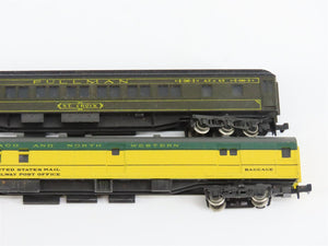 LOT of 9 N Scale CNW/ATSF/PRR/UP/B&O Coach, Baggage, Obs Passenger Cars