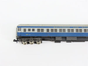 LOT of 9 N Scale CNW/ATSF/PRR/UP/B&O Coach, Baggage, Obs Passenger Cars