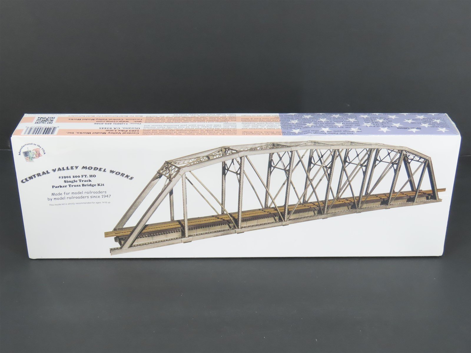 HO Central Valley Model Works Kit 1901 Single Track Parker Truss Bridge - SEALED