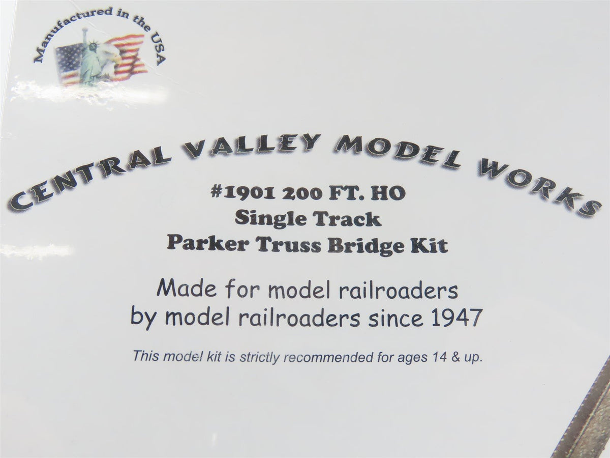 HO Central Valley Model Works Kit 1901 Single Track Parker Truss Bridge - SEALED