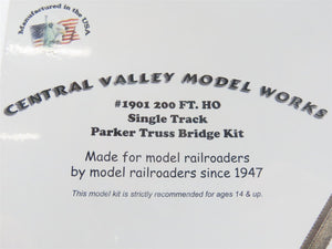 HO Central Valley Model Works Kit 1901 Single Track Parker Truss Bridge - SEALED