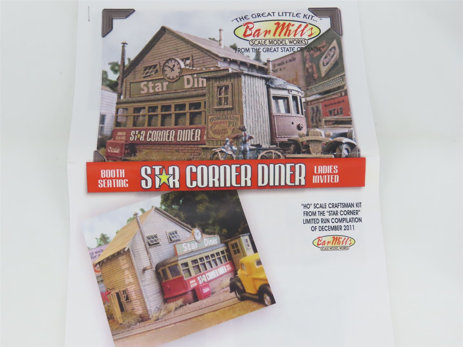 HO Scale Bar Mills Craftsman Laser-Cut Kit 0602 Star Corner Diner