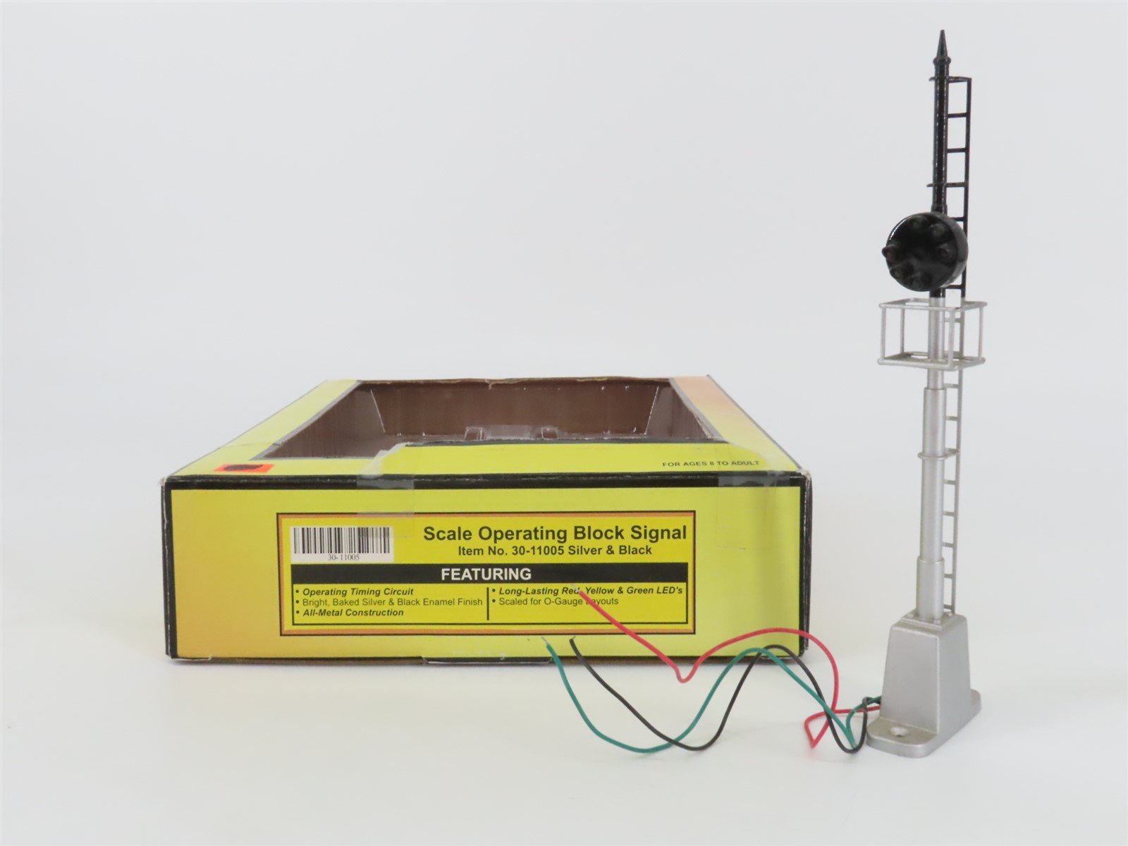O 1/48 Scale MTH RailKing 30-11005 Die-Cast Operating Block Signal