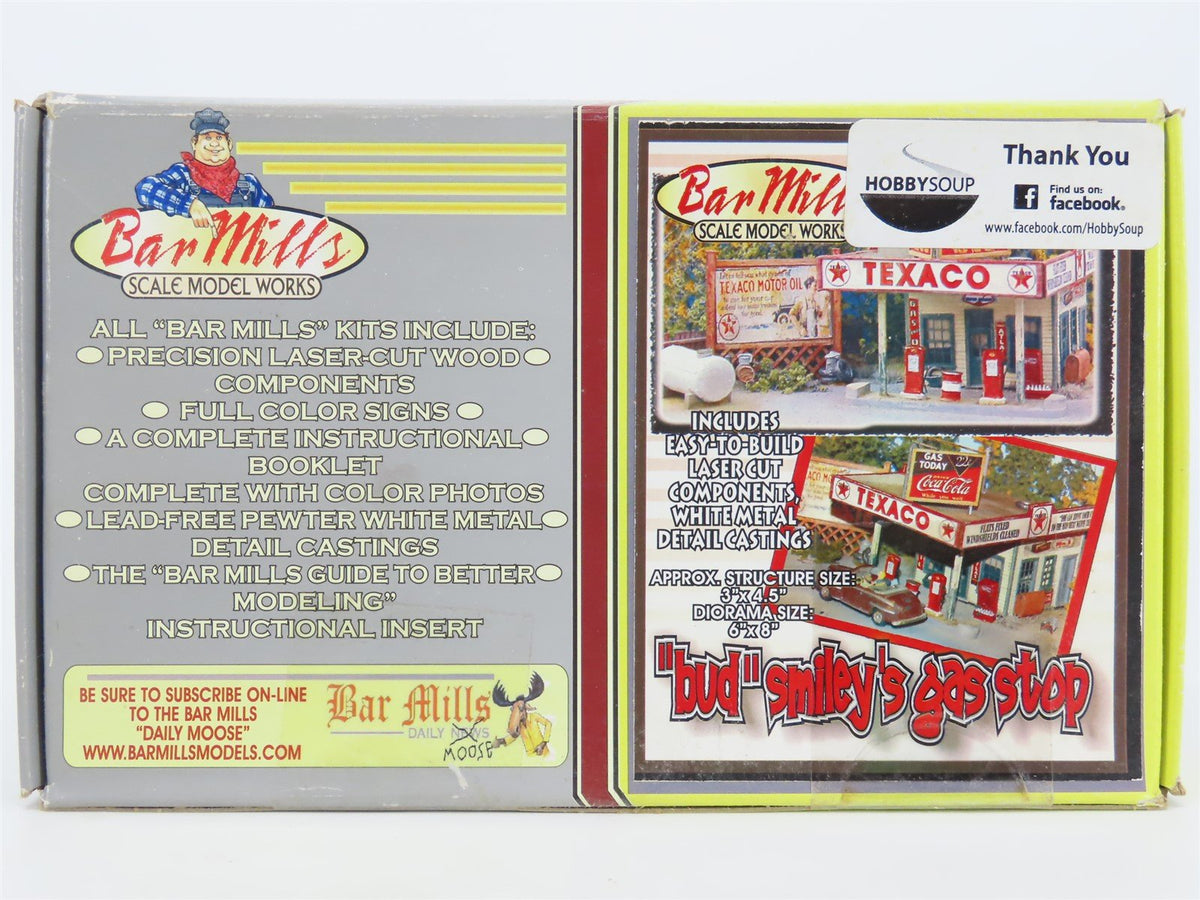 HO Scale Bar Mills Craftsman Laser-Cut Kit 0102 Bud Smiley&#39;s Gas Stop - SEALED