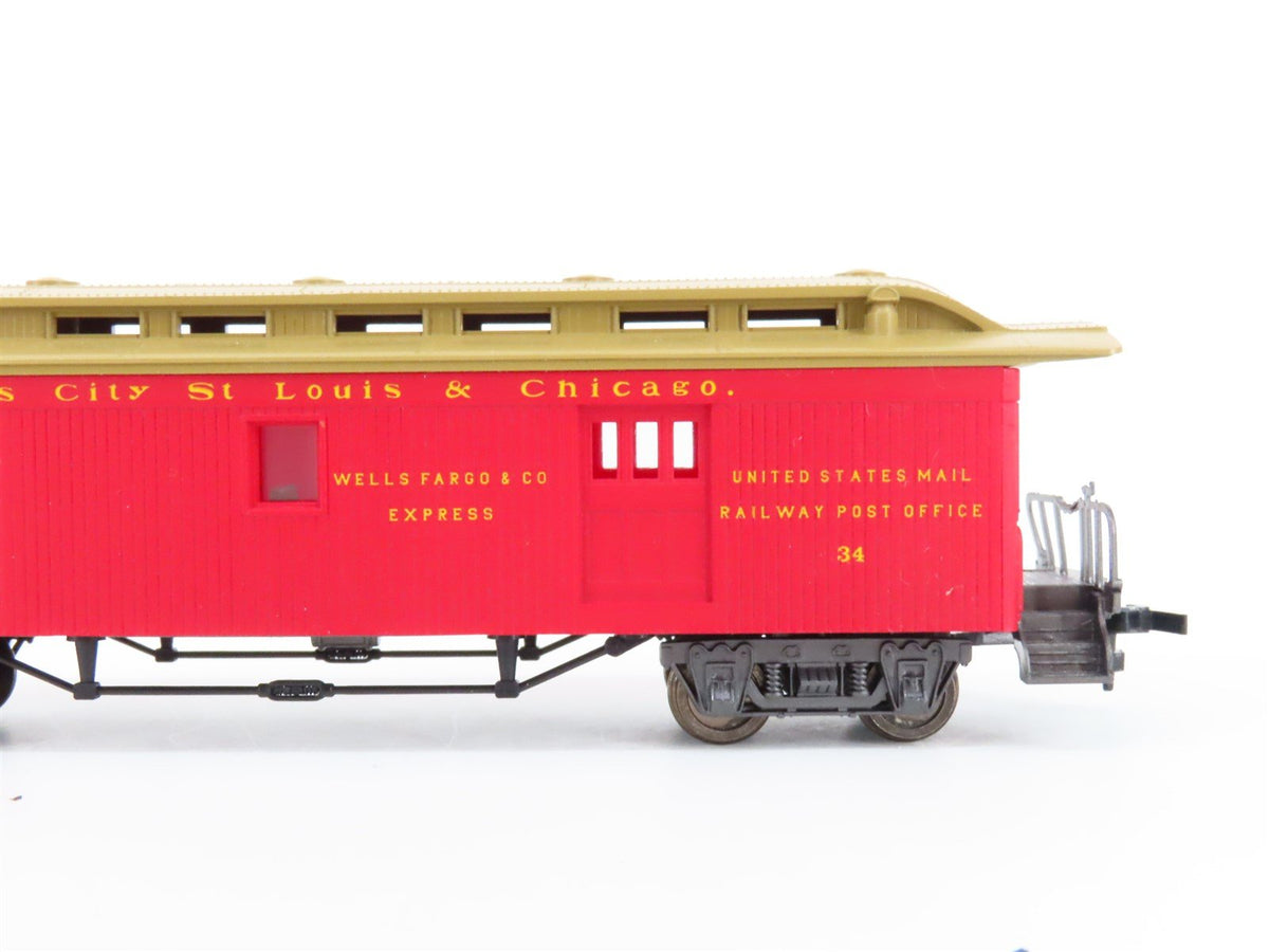HO Scale Rivarossi 6986 Kansas City, St. Louis &amp; Chicago Passenger 4-Car Set