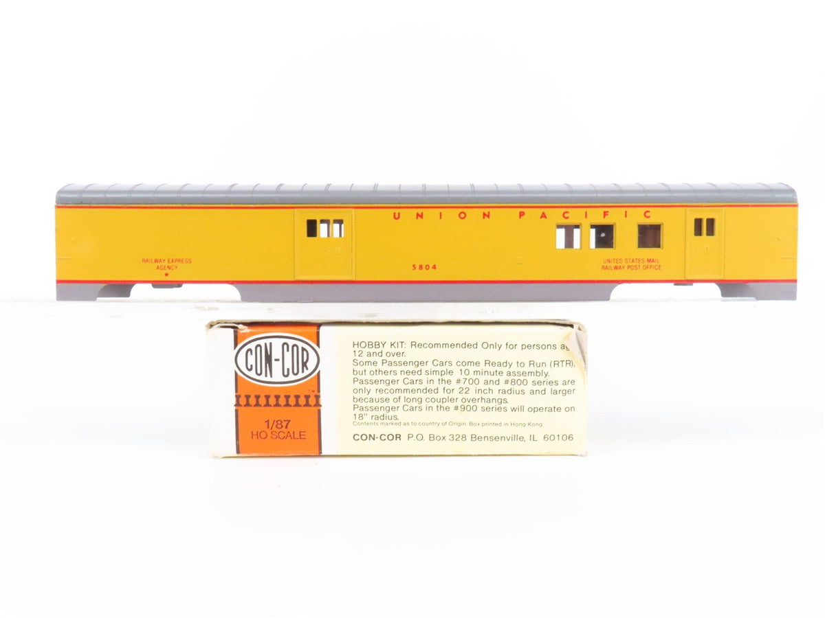 HO Con-Cor 0001-000921 UP Union Pacific 72&#39; RPO/Baggage Passenger Car #5804 Kit