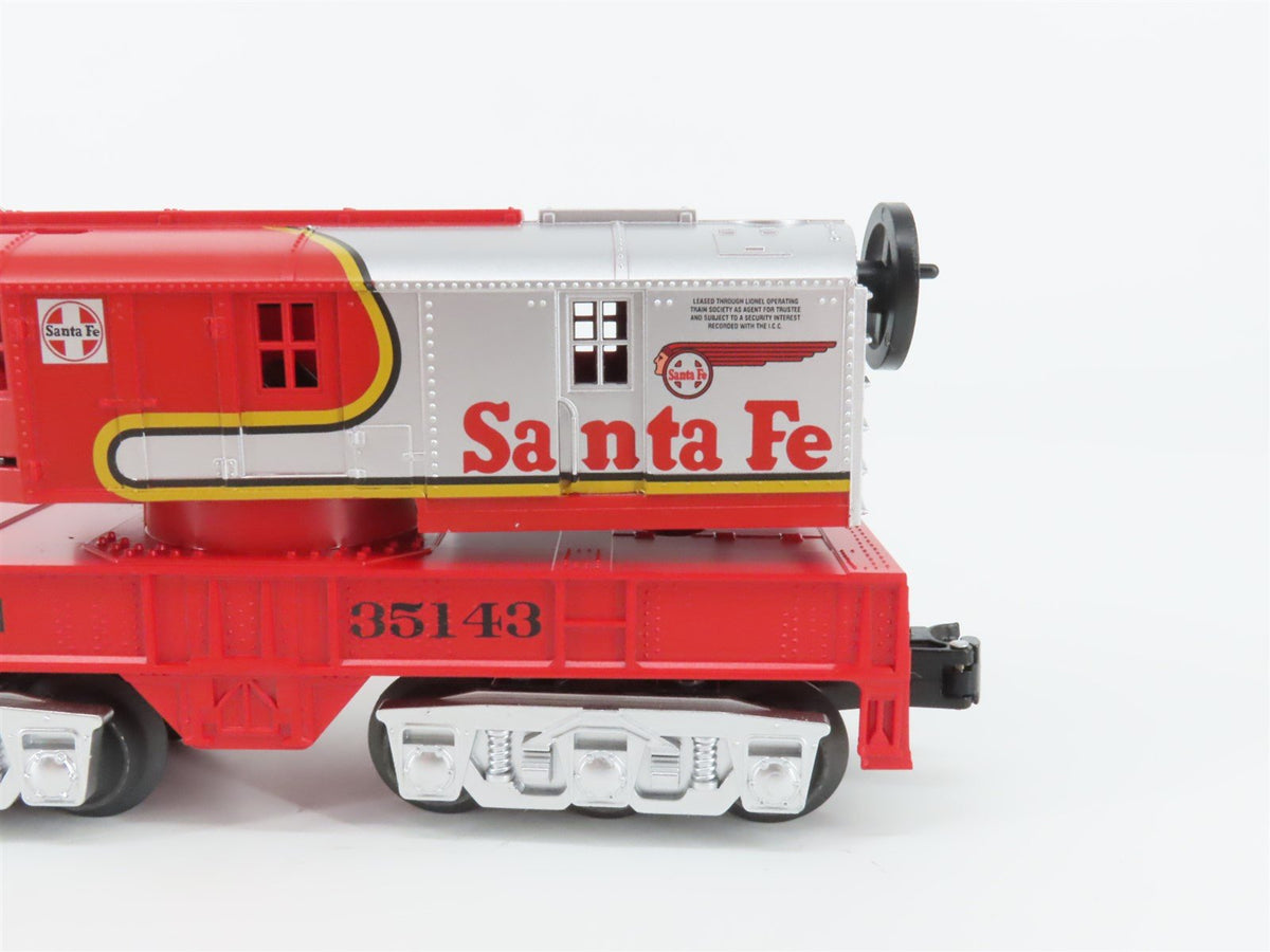 O Gauge 3-Rail Lionel 6-58594 ATSF Santa Fe &quot;Warbonnet&quot; Crane Car #35143