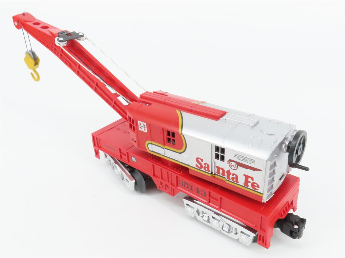 O Gauge 3-Rail Lionel 6-58594 ATSF Santa Fe &quot;Warbonnet&quot; Crane Car #35143