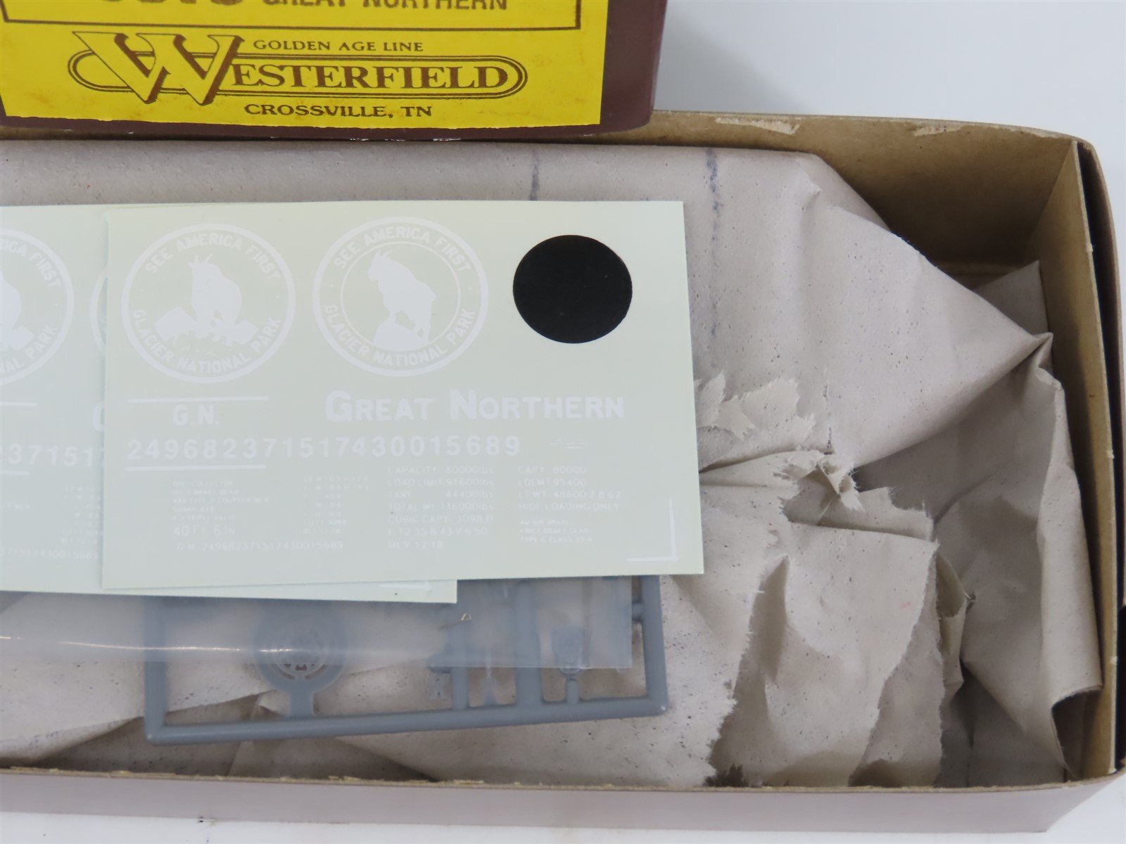 HO Scale Westerfield Golden Age Line Kit 3815 GN Great Northern Box Car