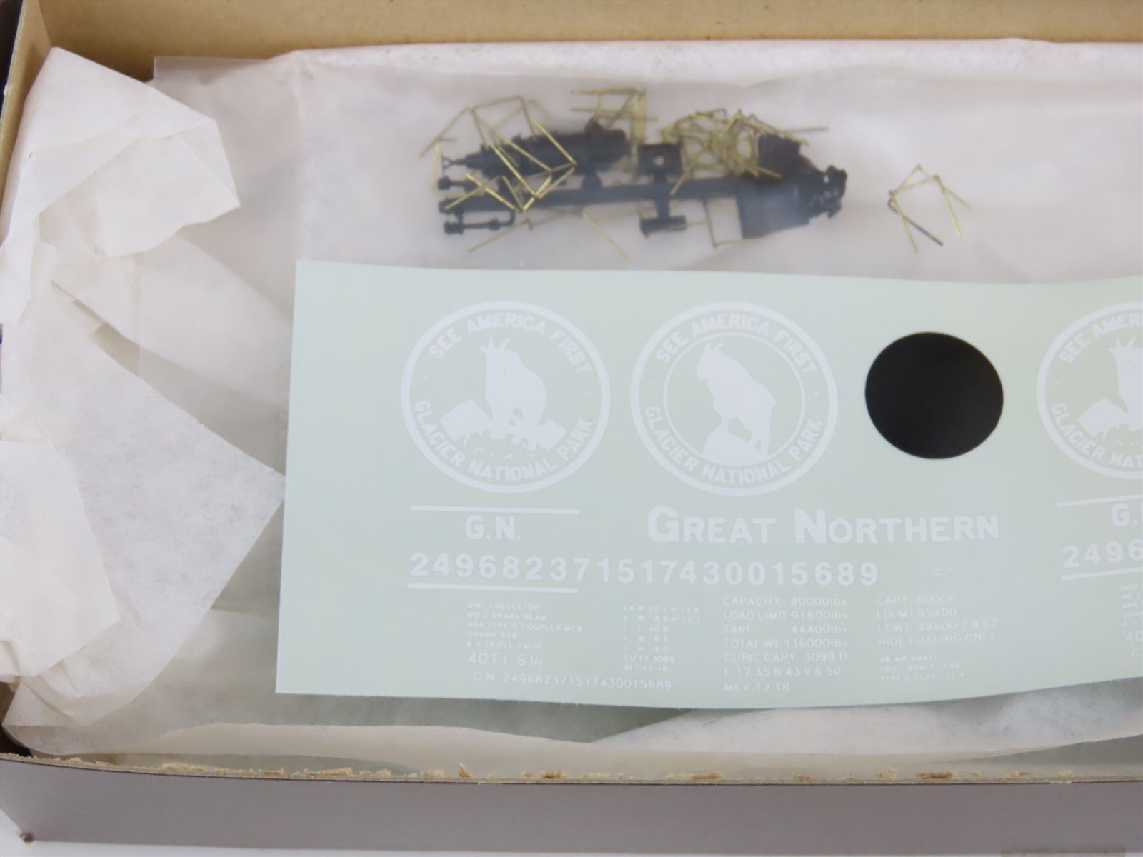 HO Scale Westerfield Golden Age Line Kit 3815 GN Great Northern Box Car