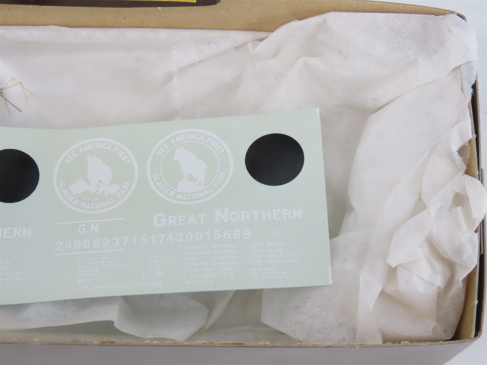 HO Scale Westerfield Golden Age Line Kit 3815 GN Great Northern Box Car