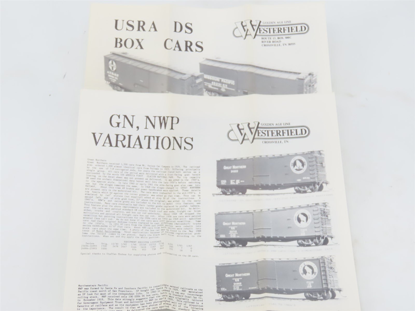HO Scale Westerfield Golden Age Line Kit 3815 GN Great Northern Box Car