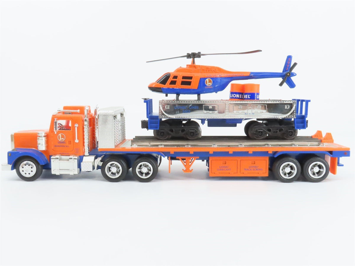 1:32 Scale Taylor Made Lionel Semi-Truck w/ O Gauge Flat Car &amp; Helicopter