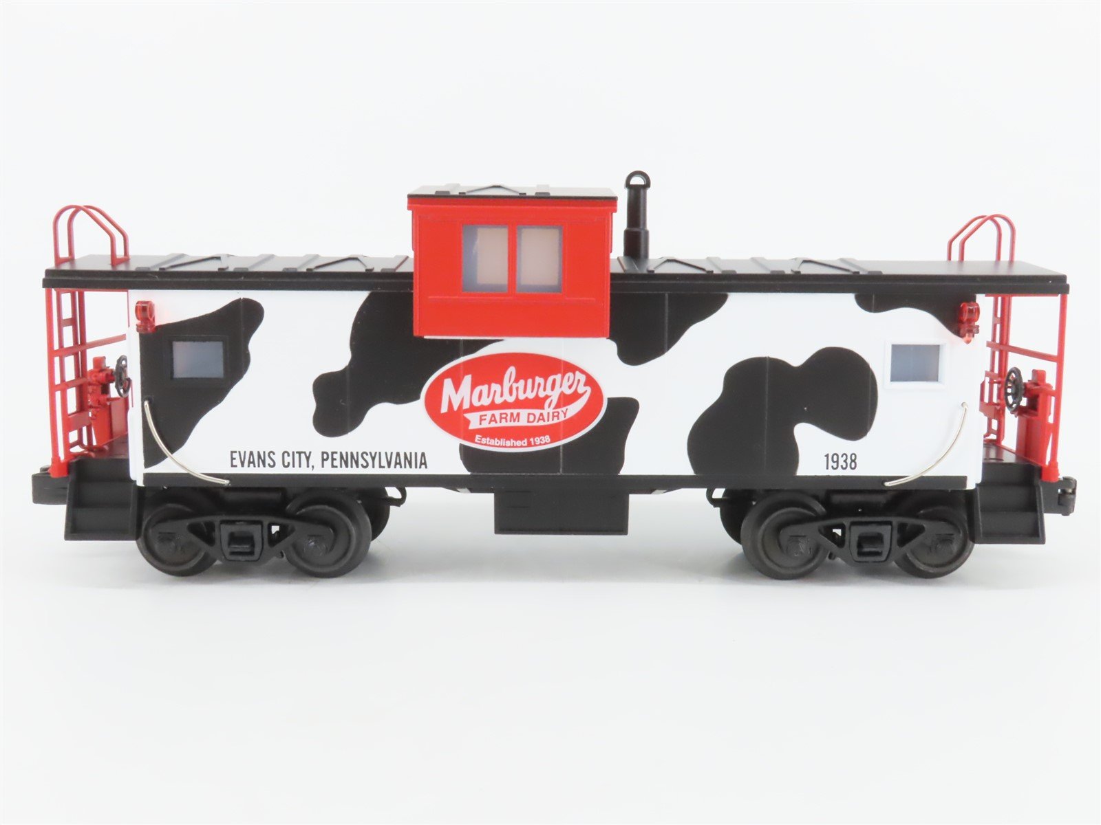 O Gauge 3-Rail MTH Marburger Farm Dairy Extended Vision Caboose #1938