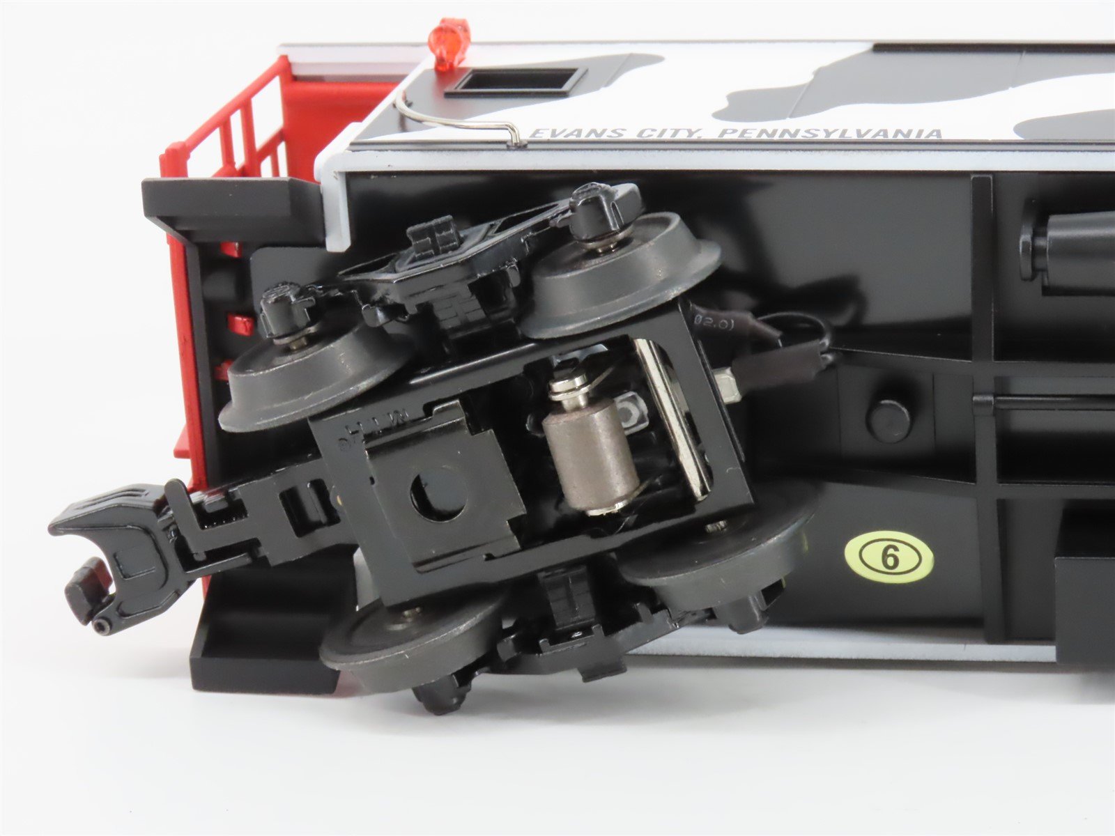 O Gauge 3-Rail MTH Marburger Farm Dairy Extended Vision Caboose #1938