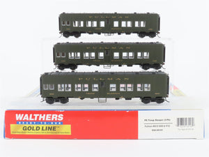 HO Walthers 932-34151 PRR Pennsylvania Pullman Troop Sleeper Passenger Set of 3