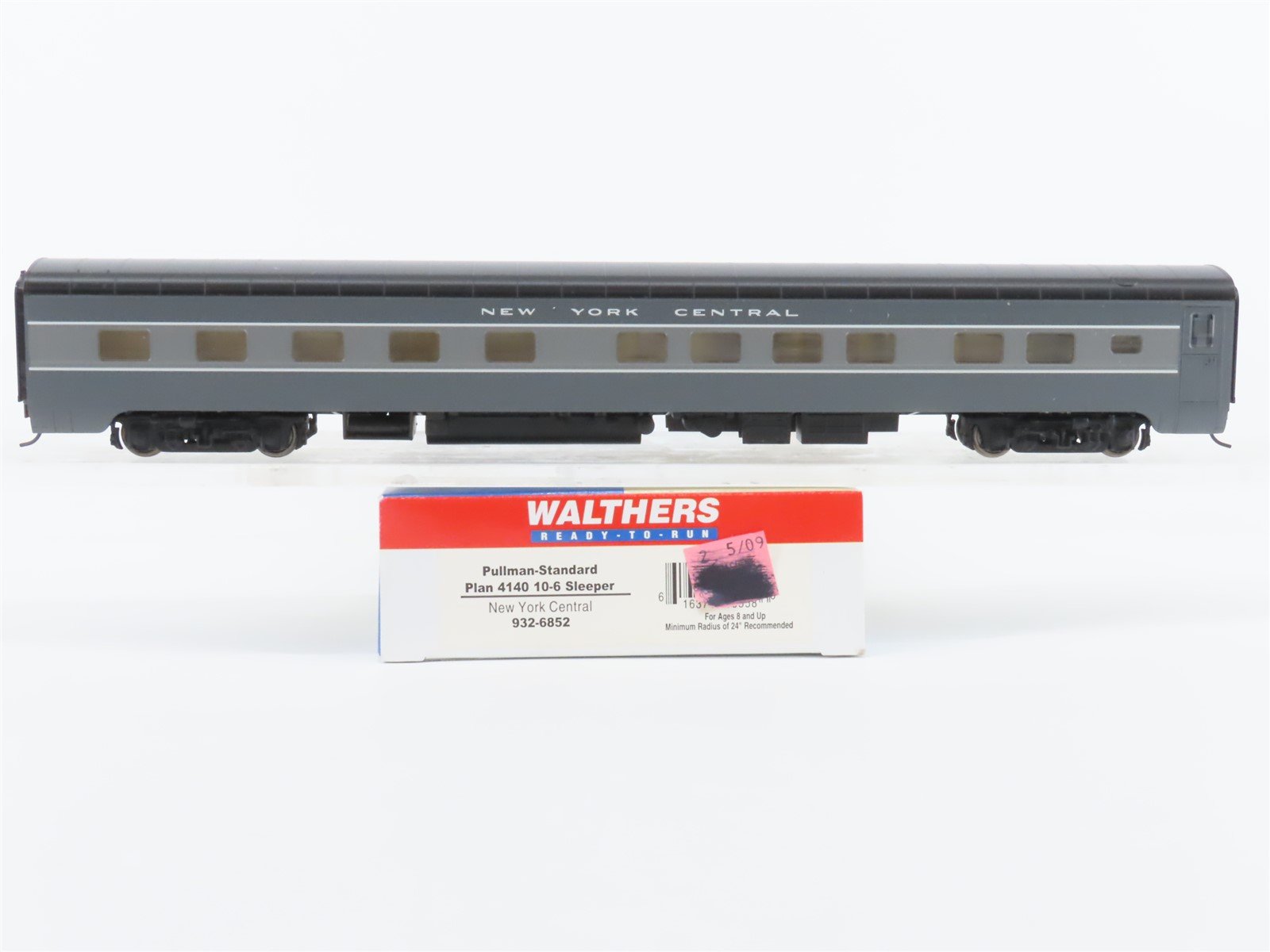 HO Walthers 932-6852 NYC New York Central Pullman 10-6 Sleeper Passenger
