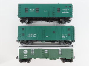 LOT of 3 O Gauge 3-Rail Lionel N&W MofW Tool, Bunk, & FreightSounds Kitchen Car