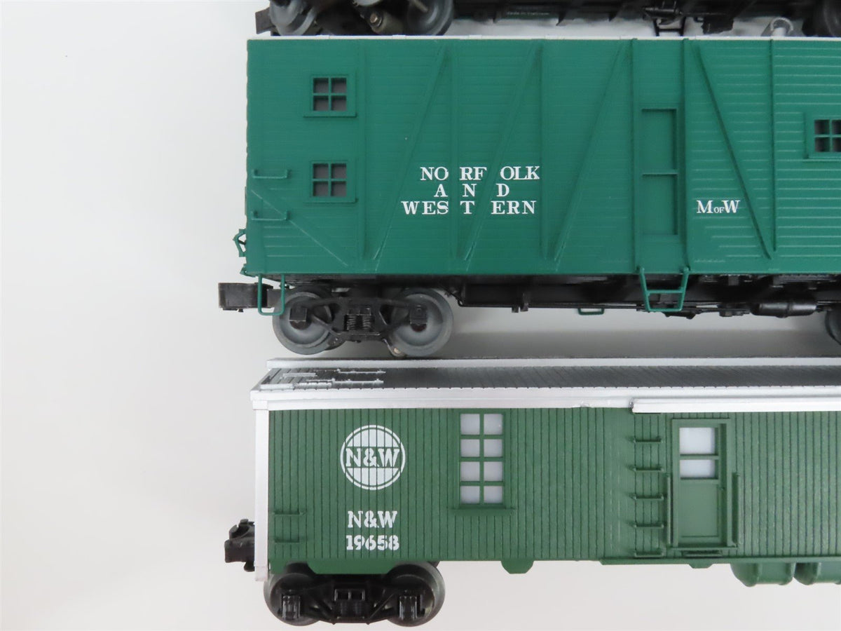 LOT of 3 O Gauge 3-Rail Lionel N&amp;W MofW Tool, Bunk, &amp; FreightSounds Kitchen Car